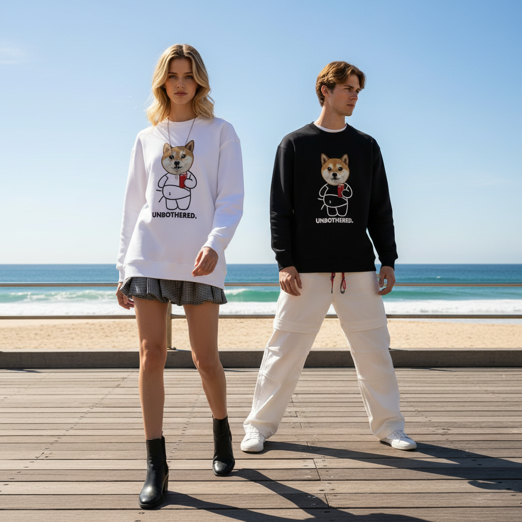 Unbothered Shiba Inu Meme Crewneck C1118