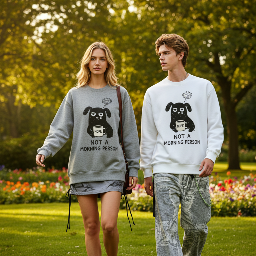 Not A Morning Person Dog Crewneck C1126