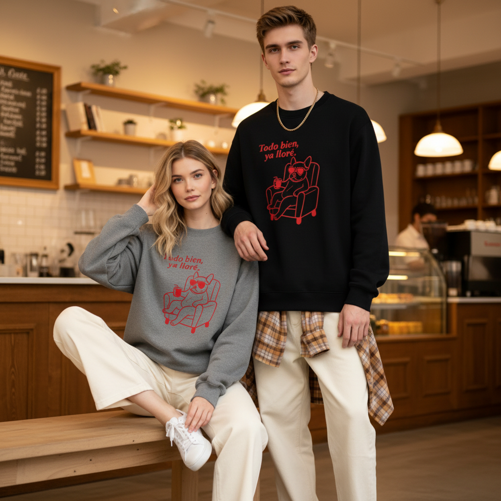 Todo Bien Ya Llore Frenchie Crewneck C1101