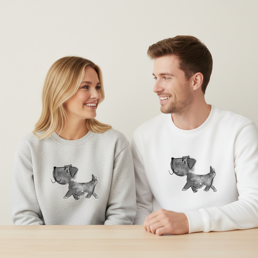 Dachshund Artistic Design Pet Lover Gift Crewneck C1009