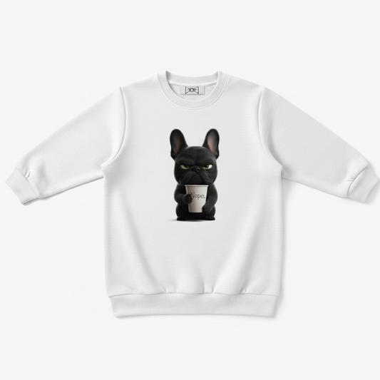 Nope Grumpy Frenchie Coffee Graphic Crewneck C1099