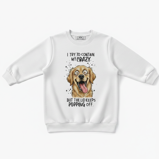I Try Contain My Crazy Golden Crewneck C1106