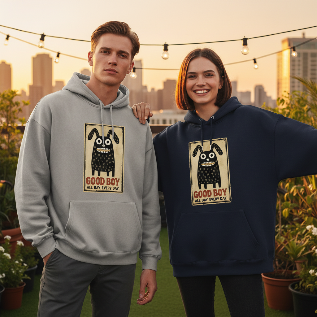 "Good Boy Every Day" Funny Monster Dog Graphic Hoodie H1123