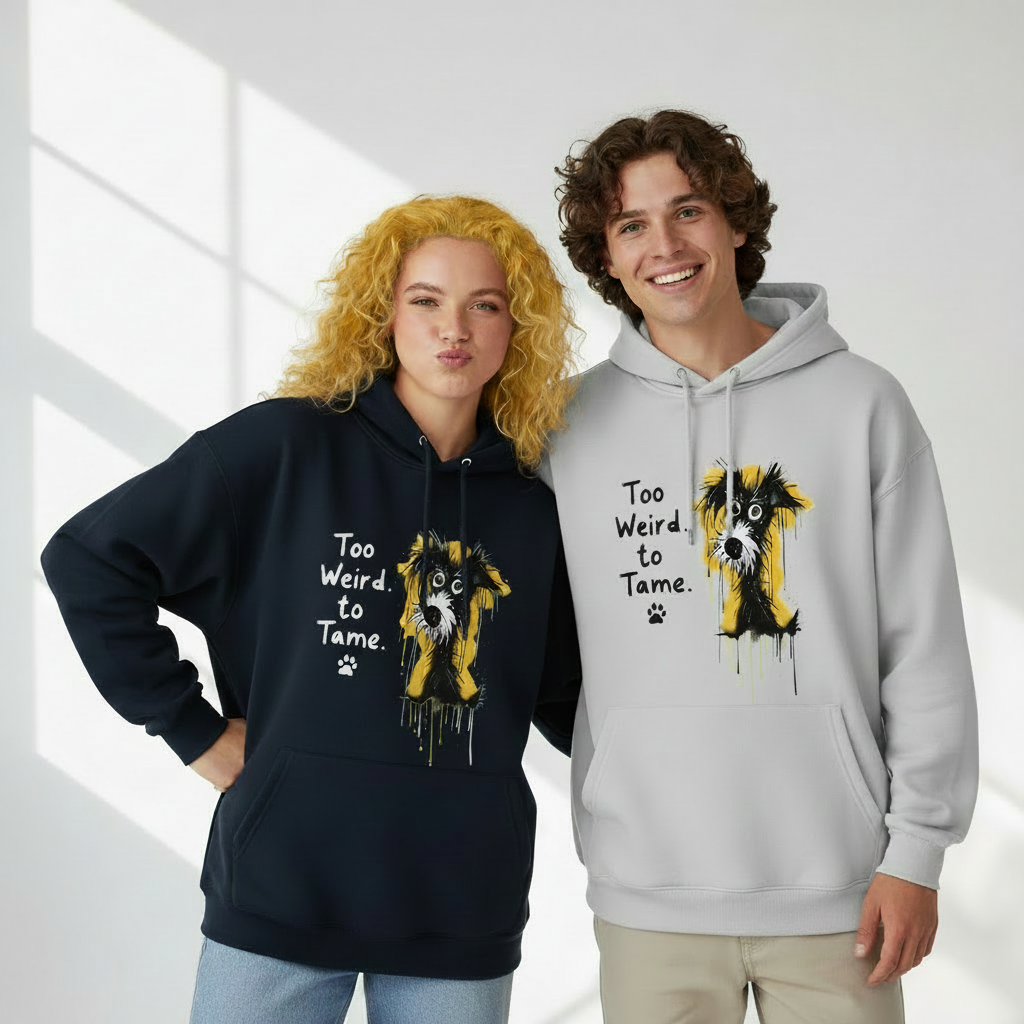 Too Weird to Tame Funny Dog Graphic Hoodie H1151