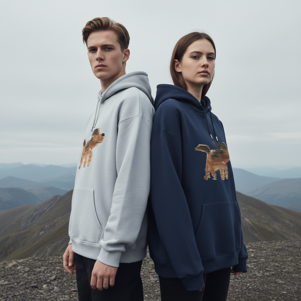 Retro Glitch Corgi Hoodie Retro H1010