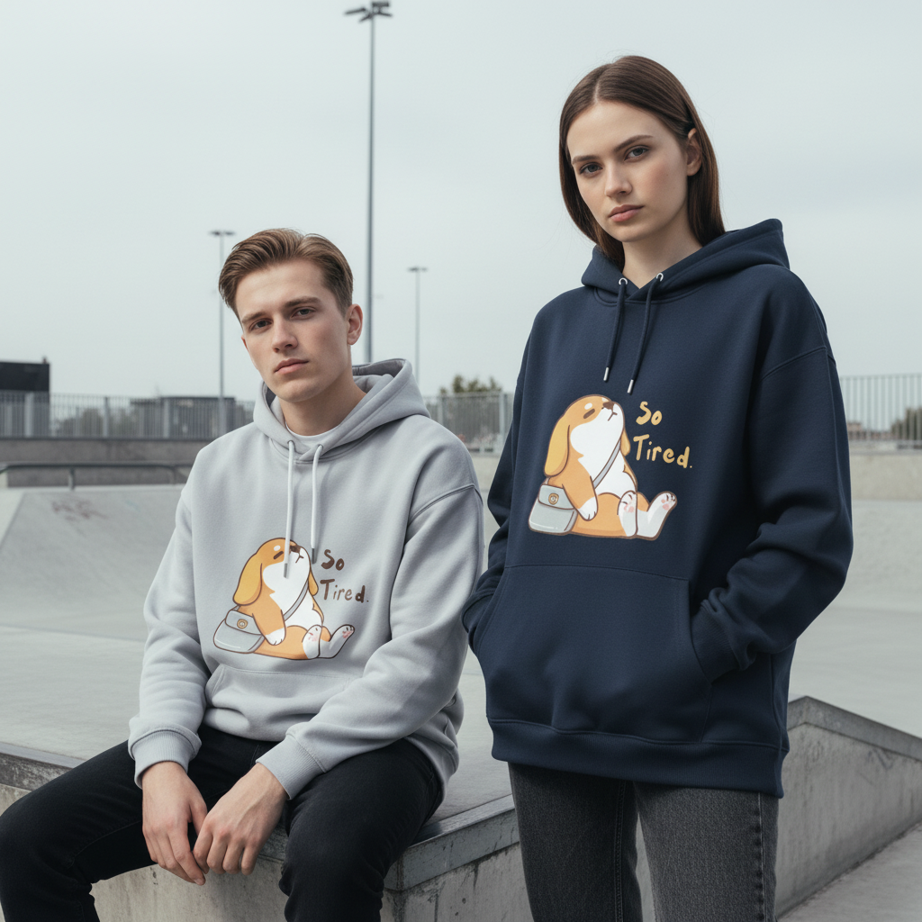 Funny So Tired Beagle Graphic Hoodie H1099
