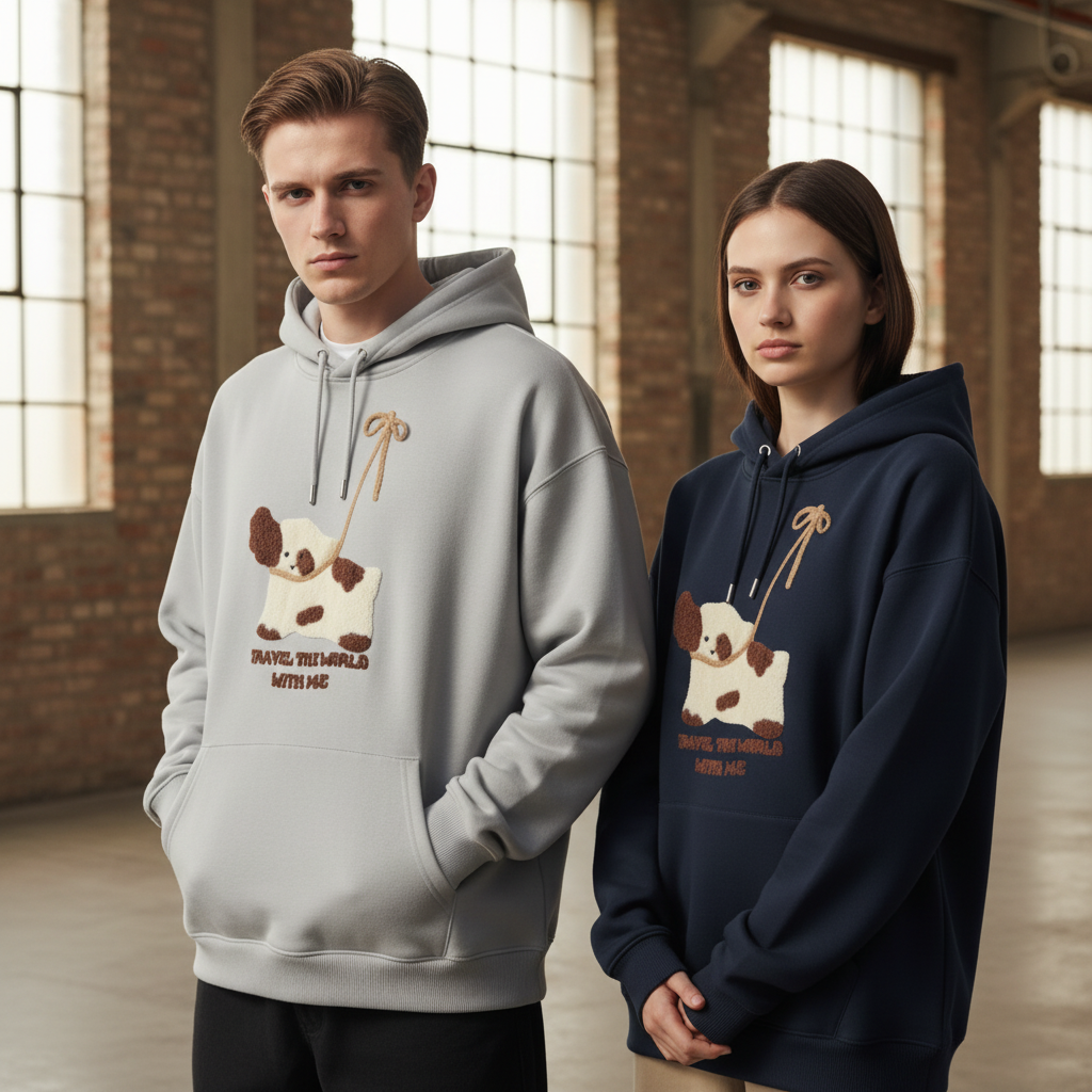 Travel The World Puppy Hoodie H1064