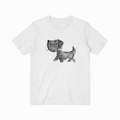 Watercolor Dog Graphic Tee Minimalist Animal Lover  T7000