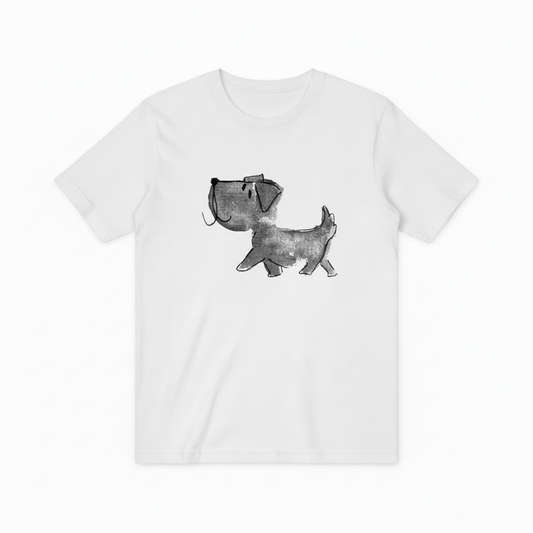 Watercolor Dog Graphic Tee Minimalist Animal Lover  T7000