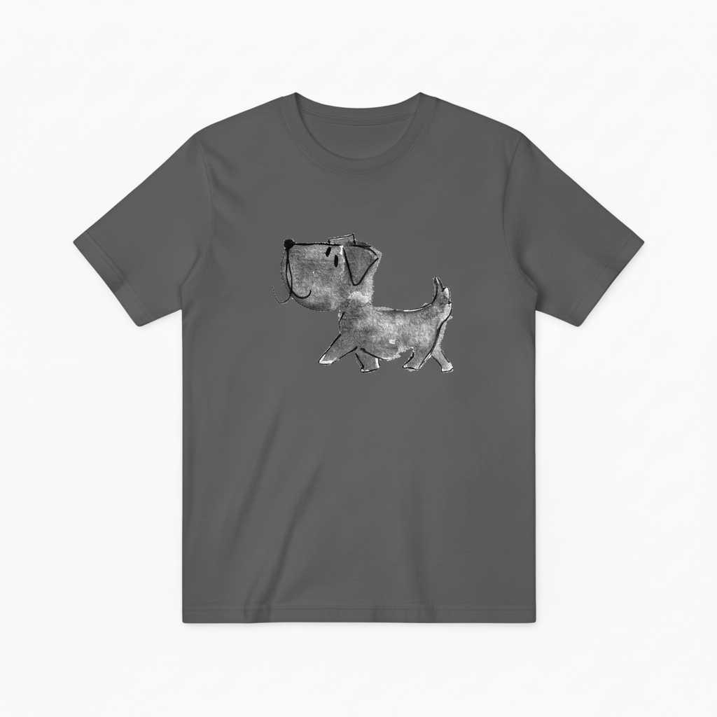 Watercolor Dog Graphic Tee Minimalist Animal Lover  T7000