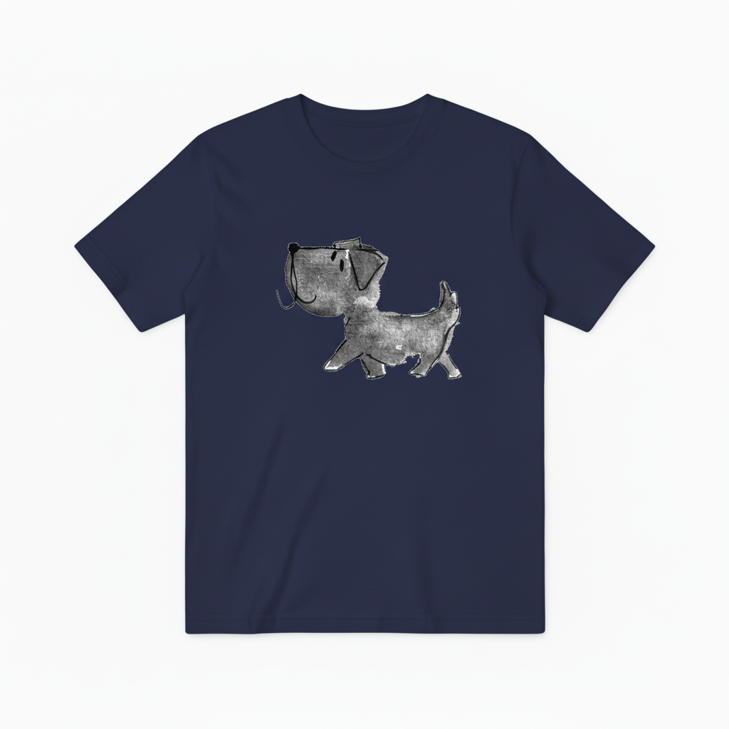 Watercolor Dog Graphic Tee Minimalist Animal Lover  T7000