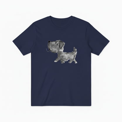 Watercolor Dog Graphic Tee Minimalist Animal Lover  T7000