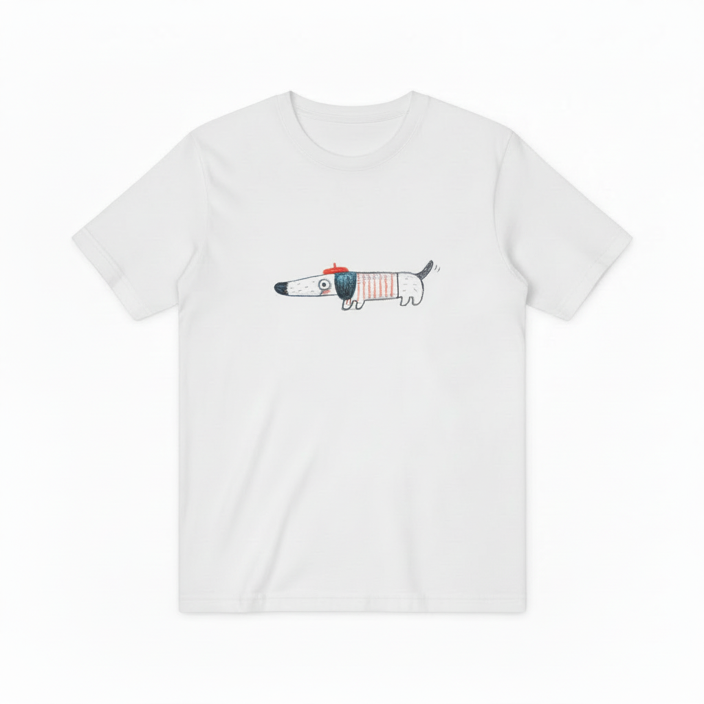 French Dachshund Graphic Tee | Funny Dog Lover T-Shirt T7001