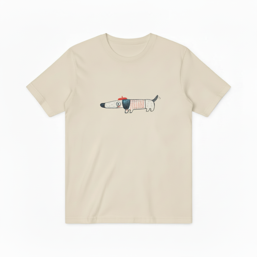 French Dachshund Graphic Tee | Funny Dog Lover T-Shirt T7001