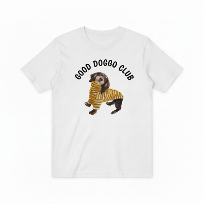 Striped Sweater Dog Graphic Tee Funny Animal Lover  T7003