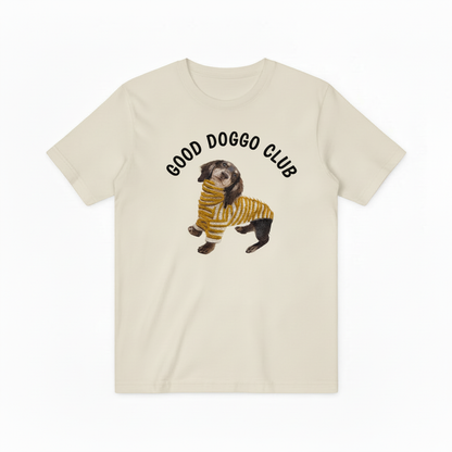 Striped Sweater Dog Graphic Tee Funny Animal Lover  T7003