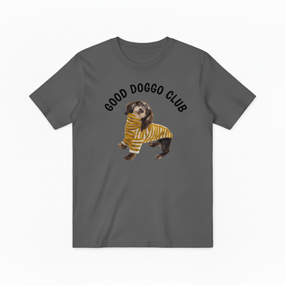 Striped Sweater Dog Graphic Tee Funny Animal Lover  T7003