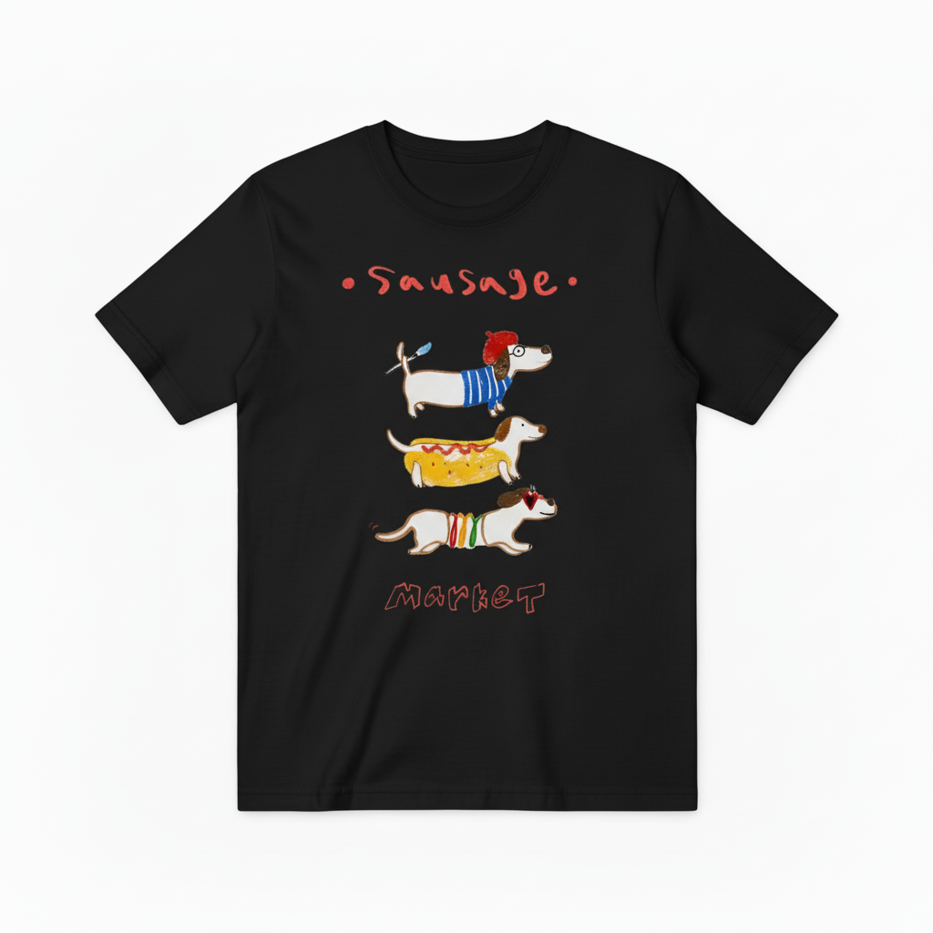 Sausage Market Dachshund Graphic Tee | Funny Dog T-Shirt T7004