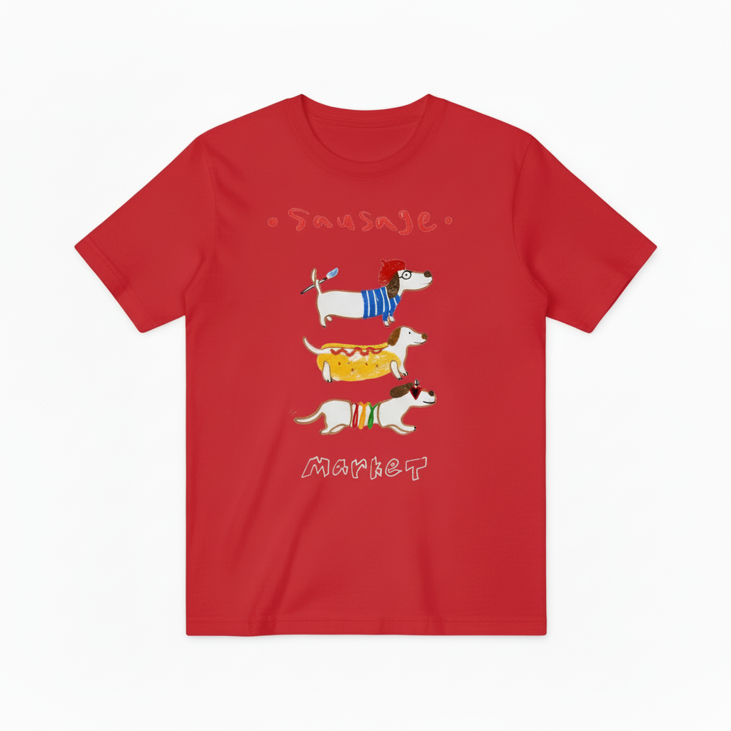 Sausage Market Dachshund Graphic Tee | Funny Dog T-Shirt T7004