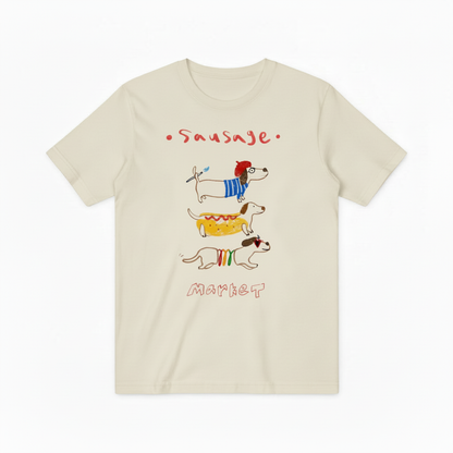 Sausage Market Dachshund Graphic Tee | Funny Dog T-Shirt T7004