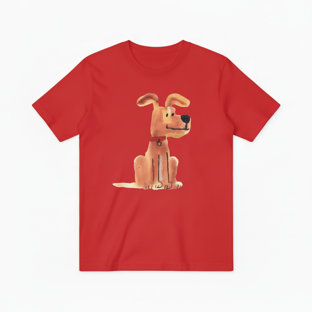 Watercolor Dog Graphic Tee Minimalist Animal Lover Gift T7006