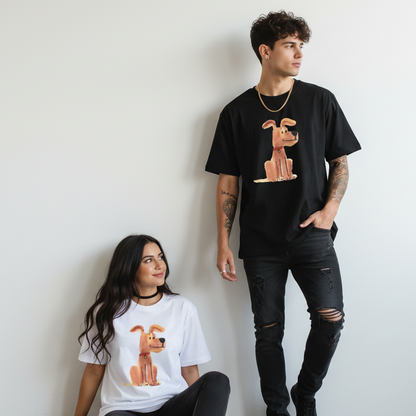 Watercolor Dog Graphic Tee Minimalist Animal Lover Gift T7006