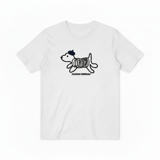 Spring Coil Dog Graphic Tee Funny Animal Lover T7008