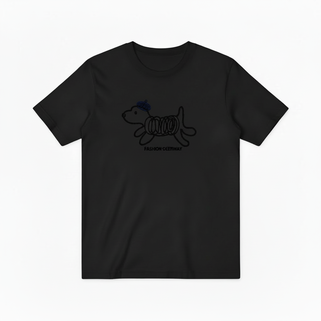 Spring Coil Dog Graphic Tee Funny Animal Lover T7008