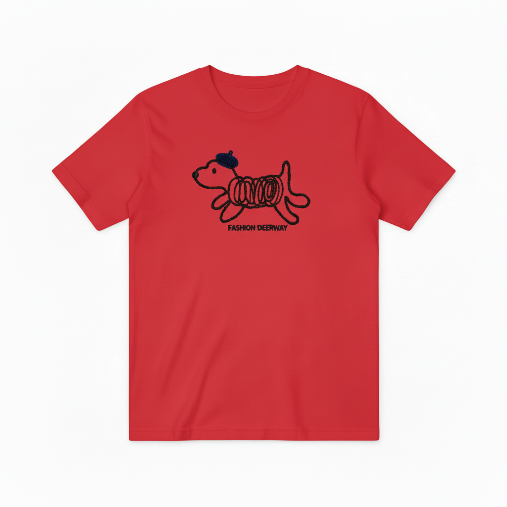 Spring Coil Dog Graphic Tee Funny Animal Lover T7008