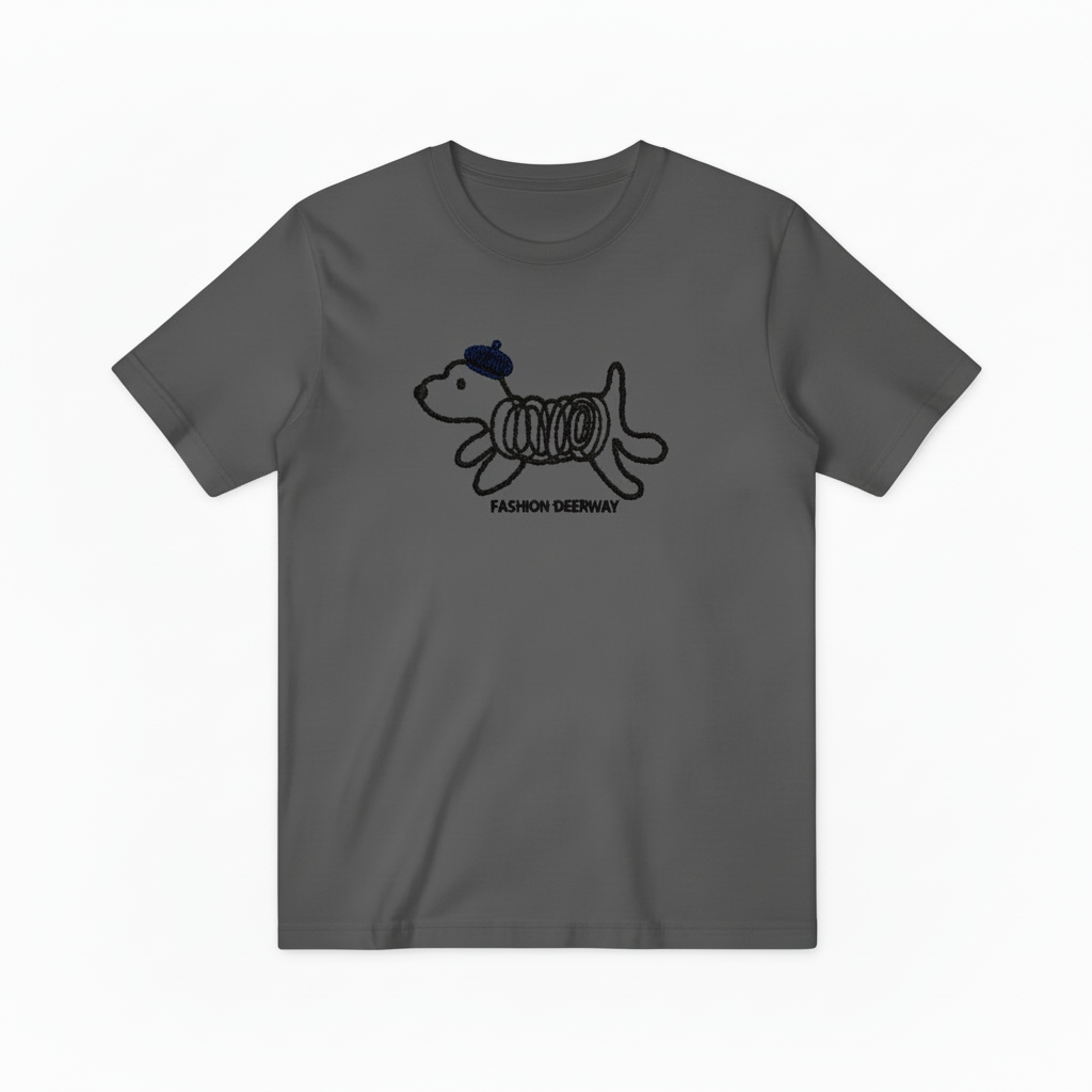 Spring Coil Dog Graphic Tee Funny Animal Lover T7008