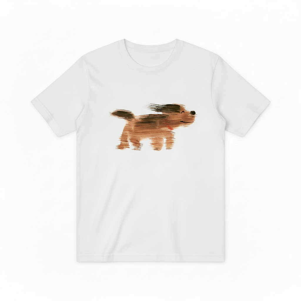 Watercolor Dog Graphic Tee Minimalist Animal Lover Gift T7014