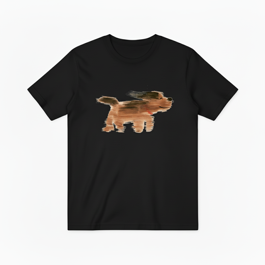Watercolor Dog Graphic Tee Minimalist Animal Lover Gift T7014