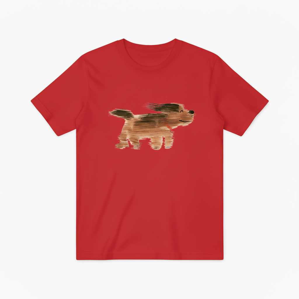 Watercolor Dog Graphic Tee Minimalist Animal Lover Gift T7014