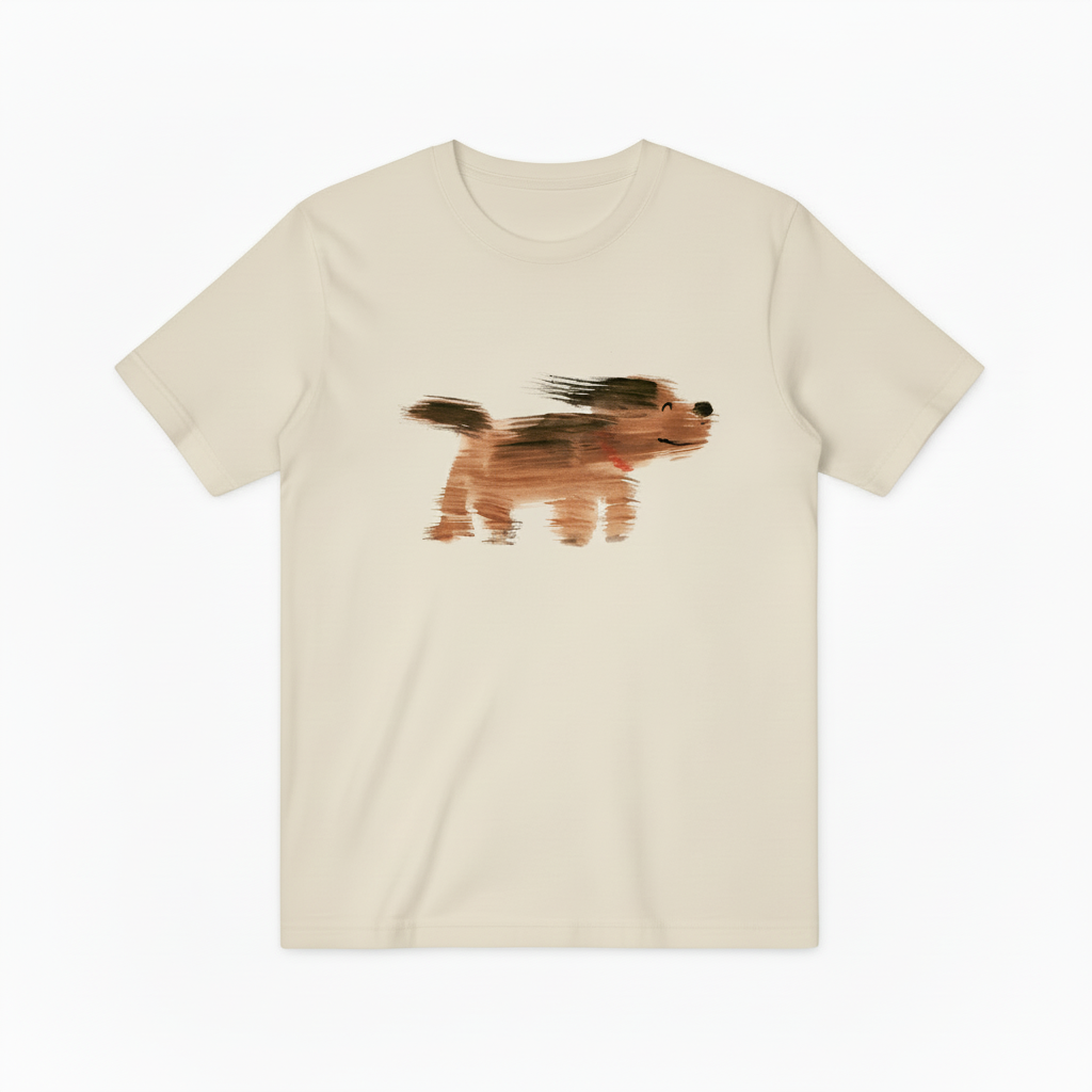 Watercolor Dog Graphic Tee Minimalist Animal Lover Gift T7014