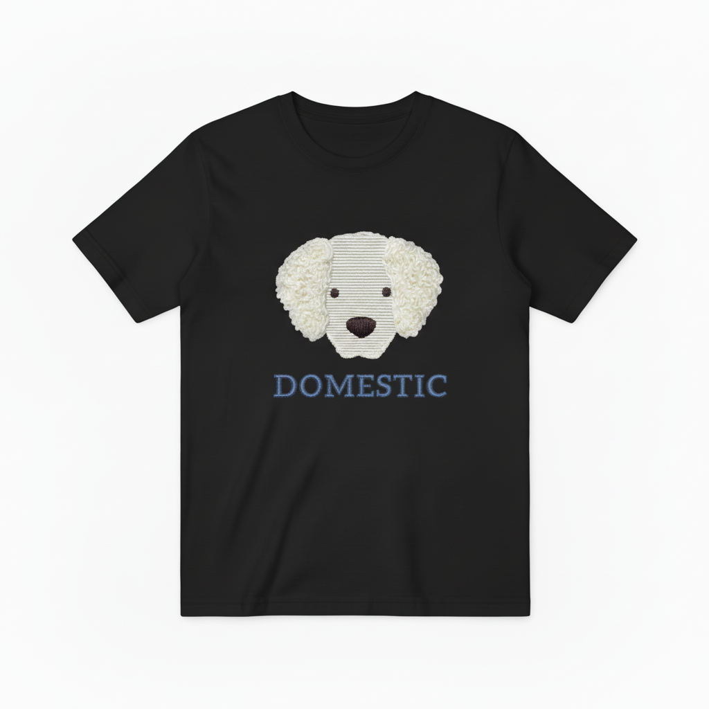 Fluffy White Dog Graphic Tee Cute Animal Lover T7018