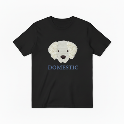 Fluffy White Dog Graphic Tee Cute Animal Lover T7018