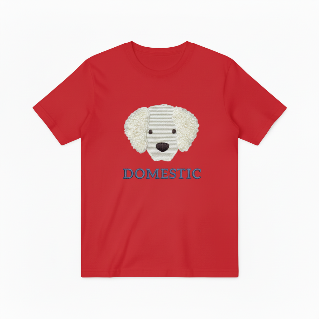 Fluffy White Dog Graphic Tee Cute Animal Lover T7018