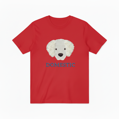 Fluffy White Dog Graphic Tee Cute Animal Lover T7018