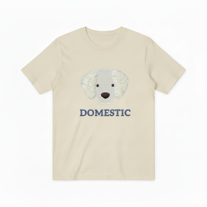 Fluffy White Dog Graphic Tee Cute Animal Lover T7018