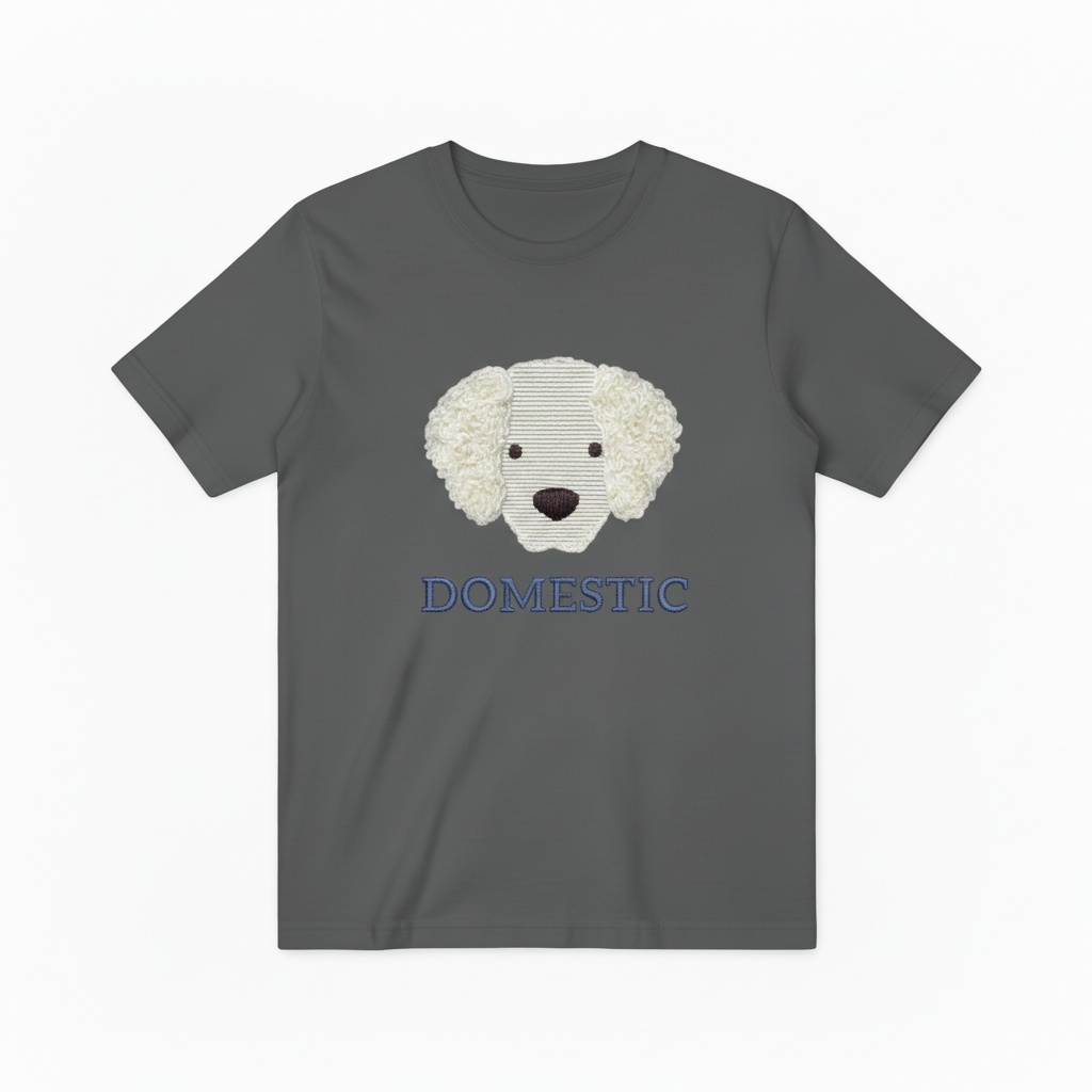 Fluffy White Dog Graphic Tee Cute Animal Lover T7018