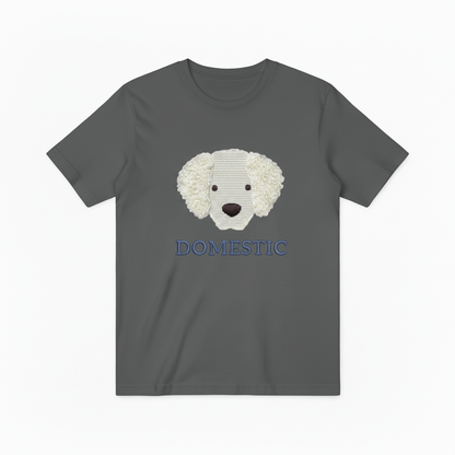 Fluffy White Dog Graphic Tee Cute Animal Lover T7018
