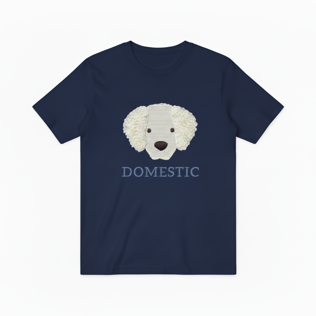 Fluffy White Dog Graphic Tee Cute Animal Lover T7018