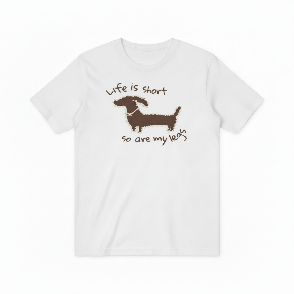 Dachshund Dog Graphic Tee Funny Short Legs Animal Lover T7019