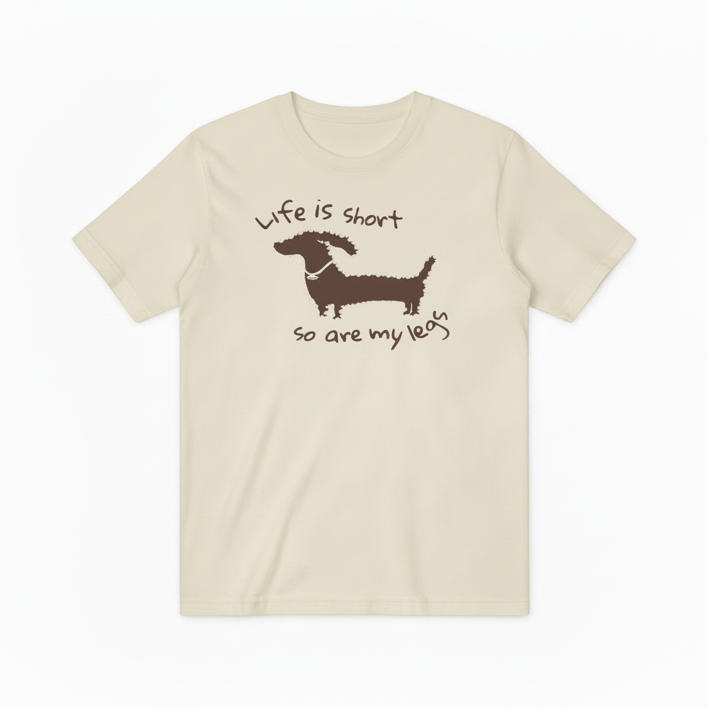 Dachshund Dog Graphic Tee Funny Short Legs Animal Lover T7019