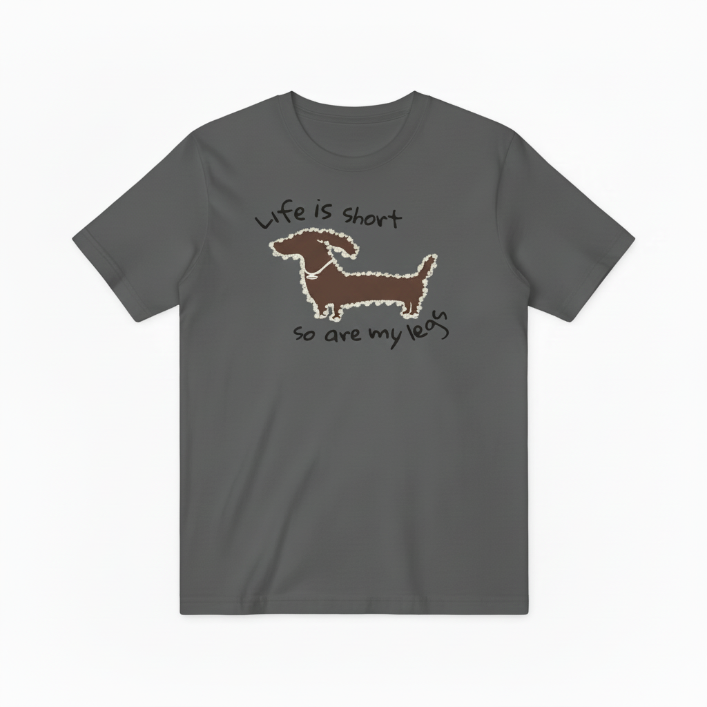 Dachshund Dog Graphic Tee Funny Short Legs Animal Lover T7019