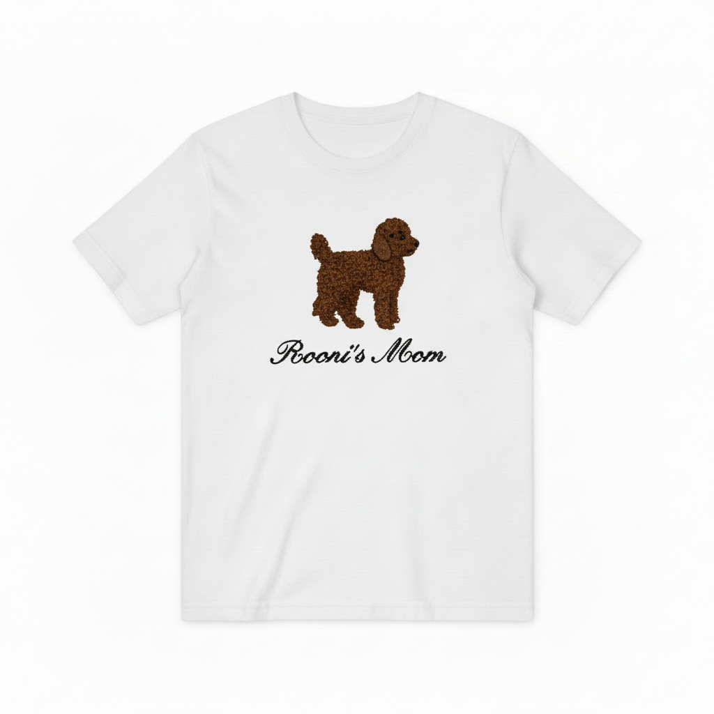 Poodle Dog Mom Graphic Tee Cute Animal Lover Gift T7021
