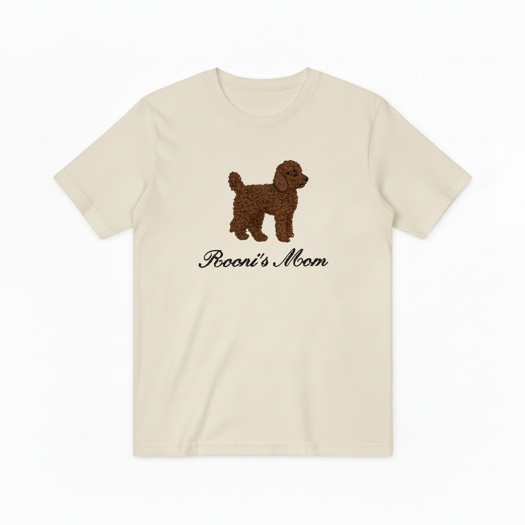 Poodle Dog Mom Graphic Tee Cute Animal Lover Gift T7021