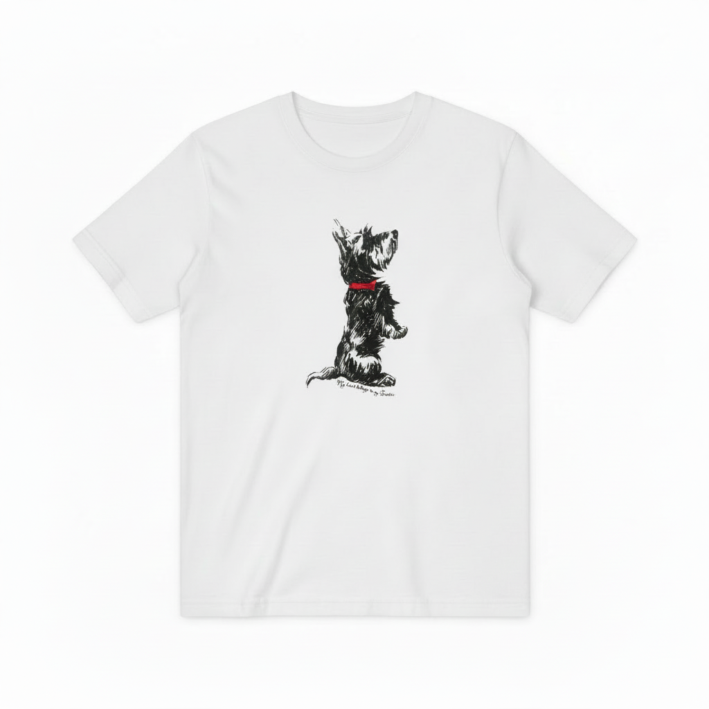 Scottie Dog Graphic Tee Vintage Animal Lover Gift T7024