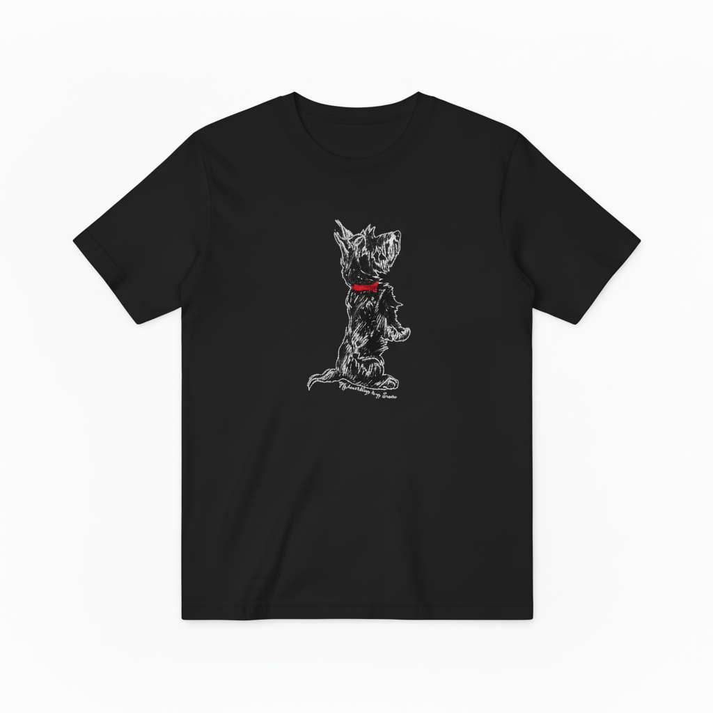 Scottie Dog Graphic Tee Vintage Animal Lover Gift T7024