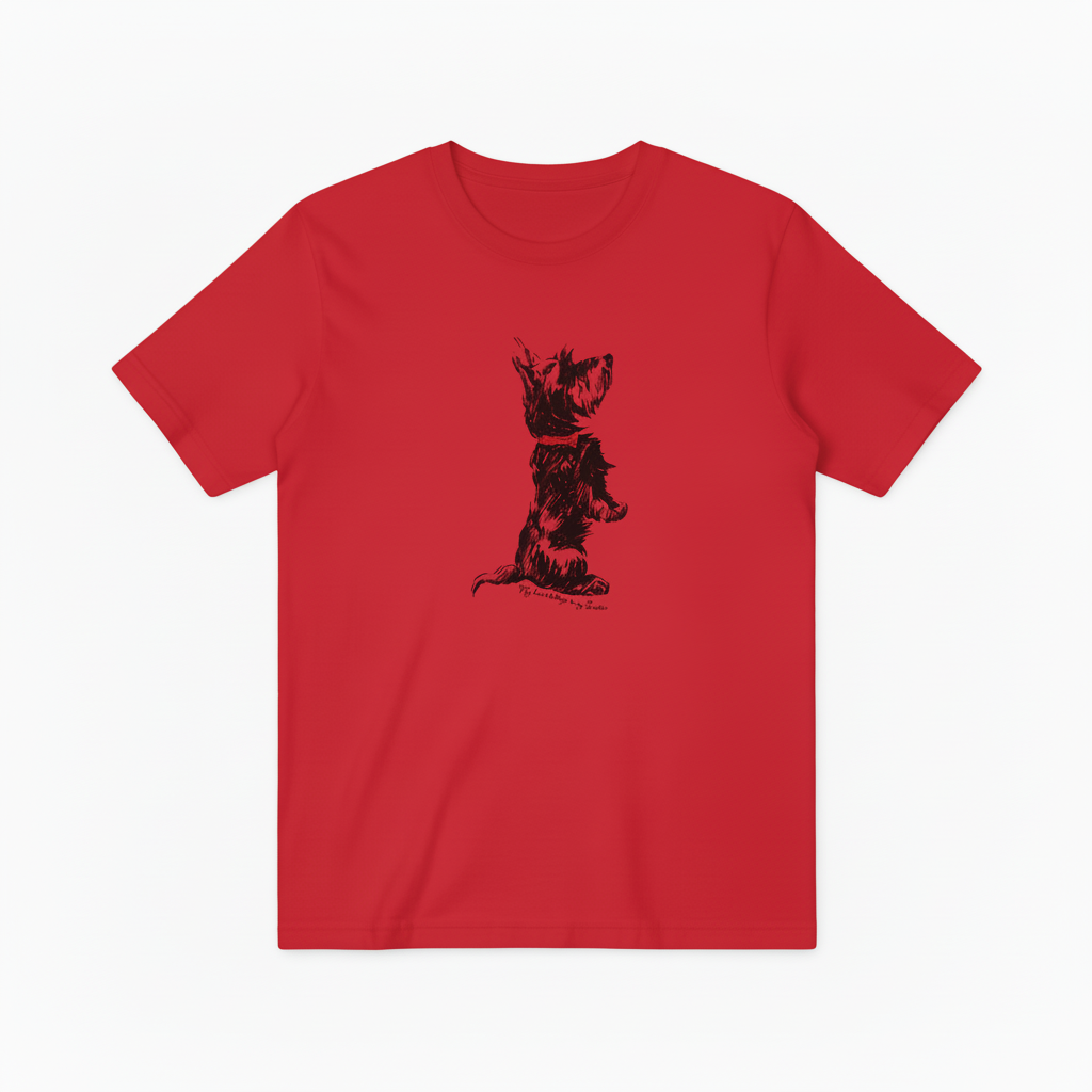 Scottie Dog Graphic Tee Vintage Animal Lover Gift T7024